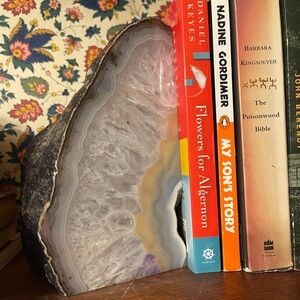 Natural Agate Geode Bookend